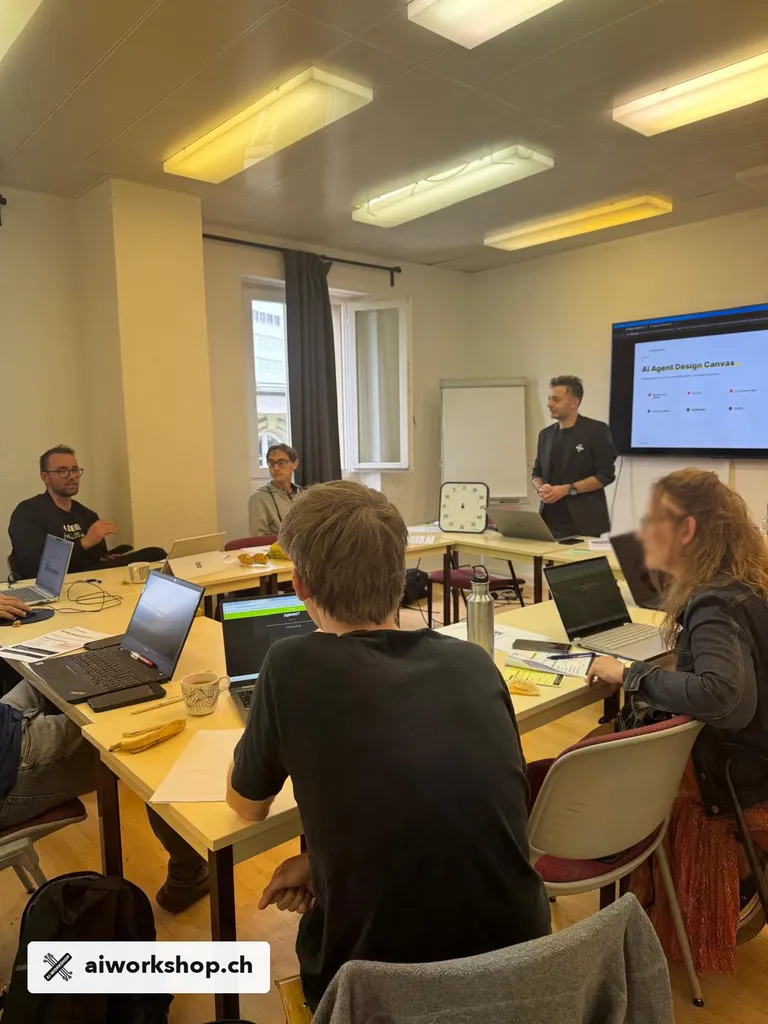 Corporate team taking part in an Agentic AI workshop in Graz, Austria